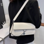 Modern Women's Bag with Stylish Metal Chain for Women Rectangle Bag