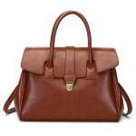 Retro Handheld Dress Bag Vintage Leather Tanned Large-Capacity Briefcase Women's Business Trip Work Clothing Bag