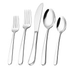 Premium 5Pcs Cutlery Set Flatware Set Knife Spoon Fork KMTT108M