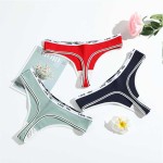 Women's Thong Breathable Medium Pure Cotton T-back