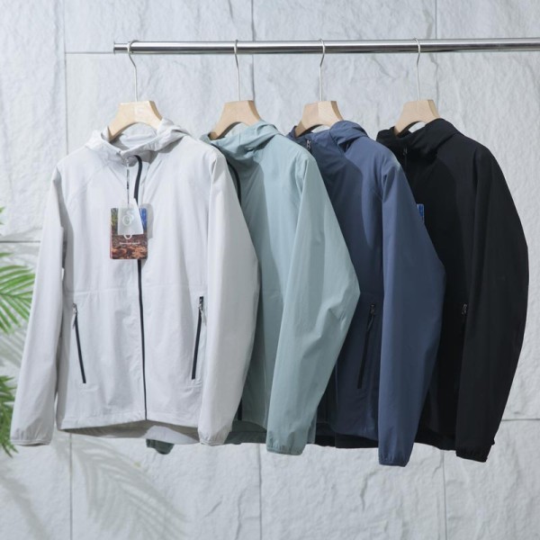 Outdoor Single-Layer Laminated Jacket For Men And Women In Spring And Autumn, Windproof And Rainproof, Casual And Fashionable Hooded Jacket