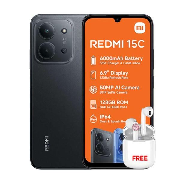 XIAOMI Redmi 15C 4GB+128GB | Free Earbud