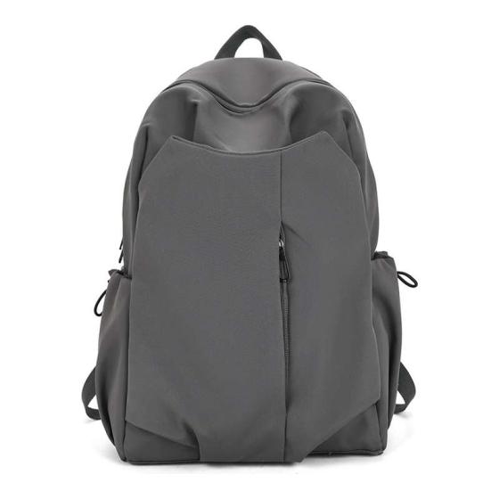 Unisex Lightweight Nylon Backpack (Grey)