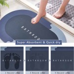 Bath Mat Bathroom Carpet Super Absorbent Foam & Rubber
