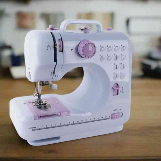 Decakila Multifunction Sewing Machine KUTT031W - 12 Built-in Stitches, Double-Thread, Buttonhole Maker for Beginners & Crafting