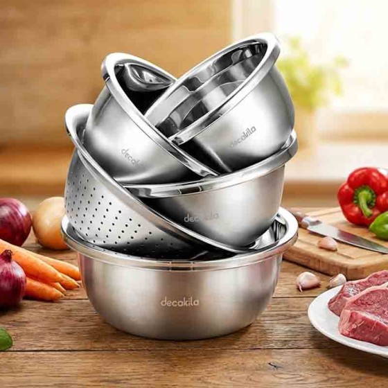 Decakila 5 Pieces Kitchen Basin Set  KMTT148M