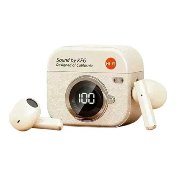 Retro Camera TWS Wireless Earbuds – Bluetooth 5.4 with LED Display