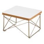 Mid-Century Wire Side Table - White