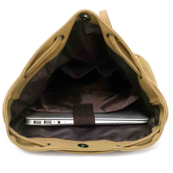 Men's Canvas Backpack Large Capacity Trendy Schoolbag for Middle School Students & Travel