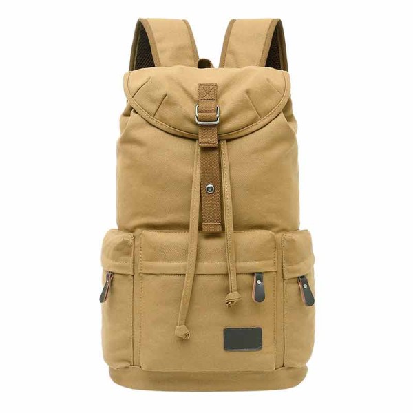 Men's Canvas Backpack Large Capacity Trendy Schoolbag for Middle School Students & Travel