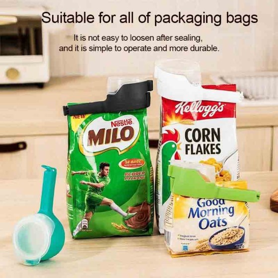 Multipurpose Food Sealing Clip - Airtight Bag Clip for Food Preservation, Tea Moisture-Proof Sealer, Discharge Mouth Plastic Bag Clip for Snacks & Chips