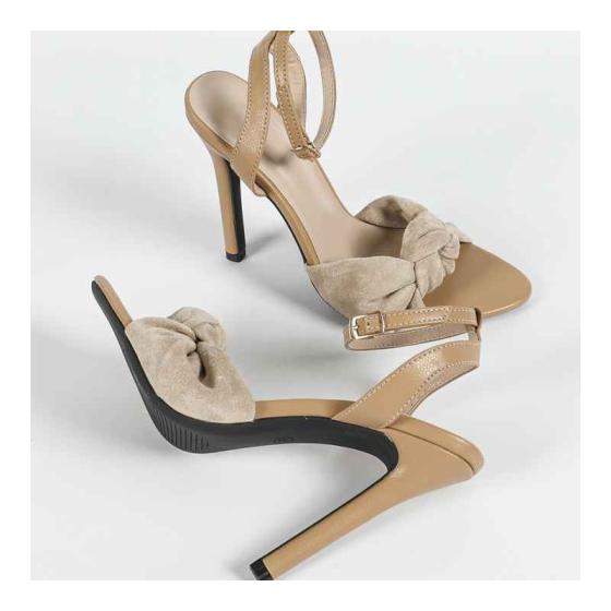 Women's Knotted-Strap Stiletto Heel Sandals