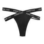 Women's Criss-Cross Waistband Ribbed Cotton Thong