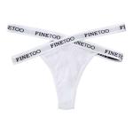 Women's Criss-Cross Waistband Ribbed Cotton Thong
