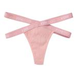 Women's Criss-Cross Waistband Ribbed Cotton Thong