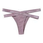 Women's Criss-Cross Waistband Ribbed Cotton Thong