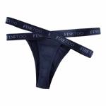 Women's Criss-Cross Waistband Ribbed Cotton Thong