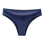 Women's Low-Waist Ice Silk Briefs with Cotton Gusset