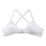 Women's Ribbed Cotton Cross-Back Bralette