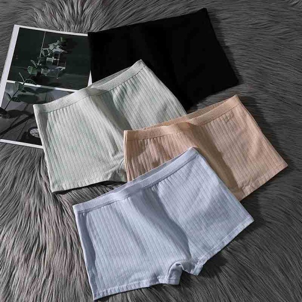 Women Breathable Mid-Waist Cotton Underwear briefs for Women Traceless Anti-Running Safety Pants