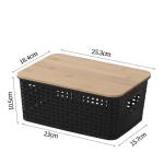 Stackable Woven Plastic Storage Basket