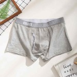 FARDLY Men's Boxer Underwear Soft Cotton, Trendy Sexy Solid Color with Open Breathable Design