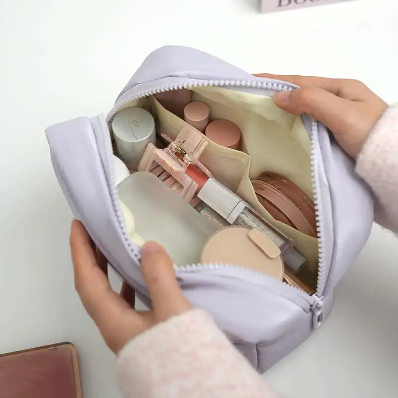 Quilted Puffer Cosmetic & Toiletry Travel Bag