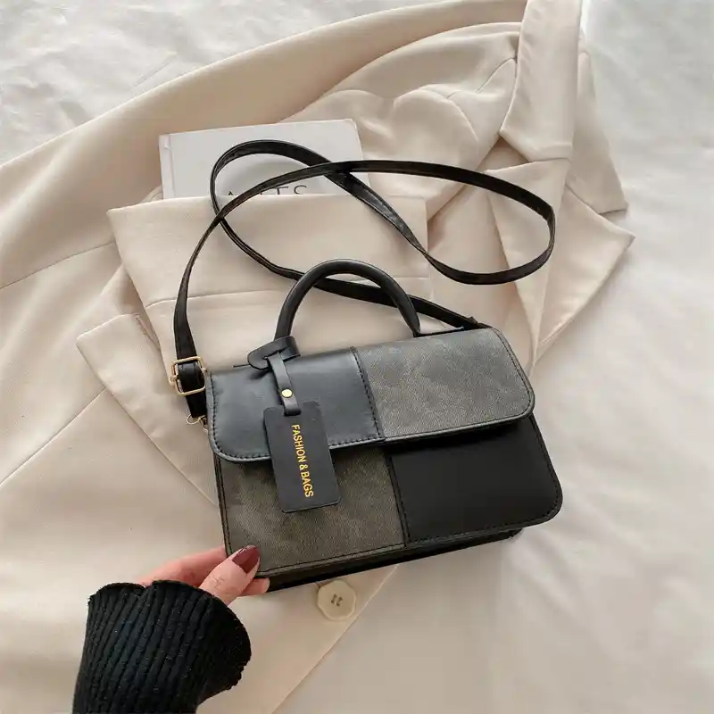 Women's Two-Tone Mini Square Handbag