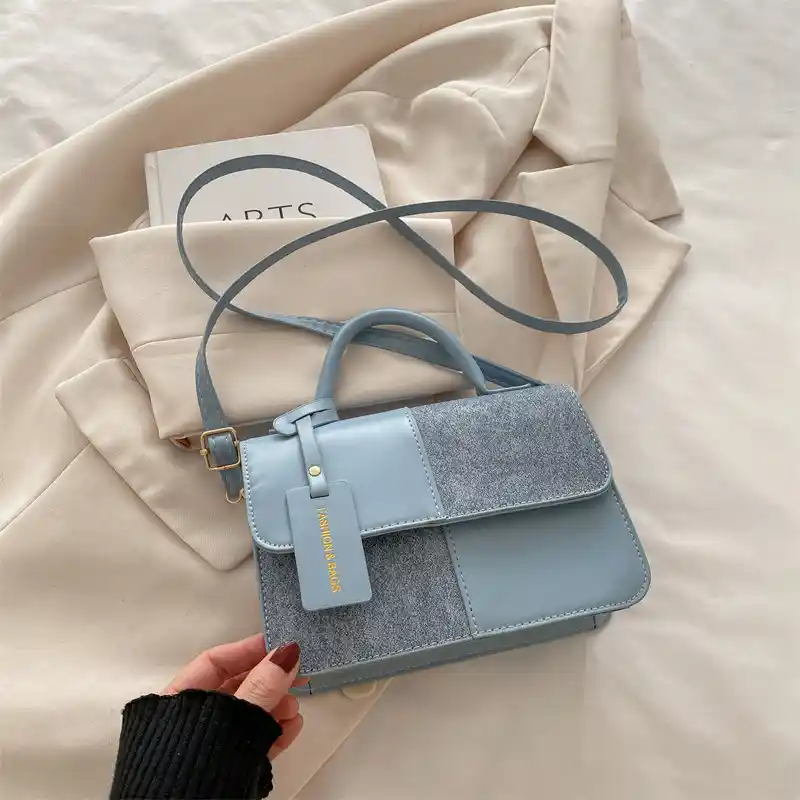 Women's Two-Tone Mini Square Handbag