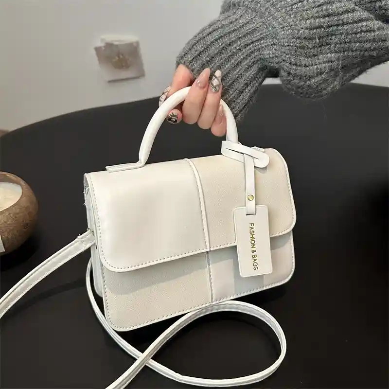 Women's Two-Tone Mini Square Handbag