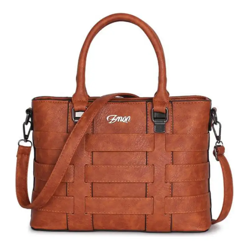 Women's Woven PU Leather Tote Handbag