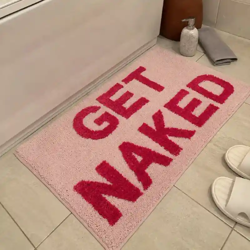 "Get Naked" Bathroom Mat