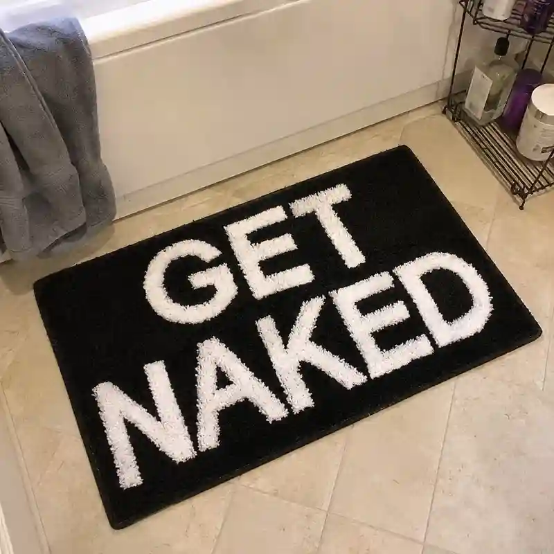 "Get Naked" Bathroom Mat
