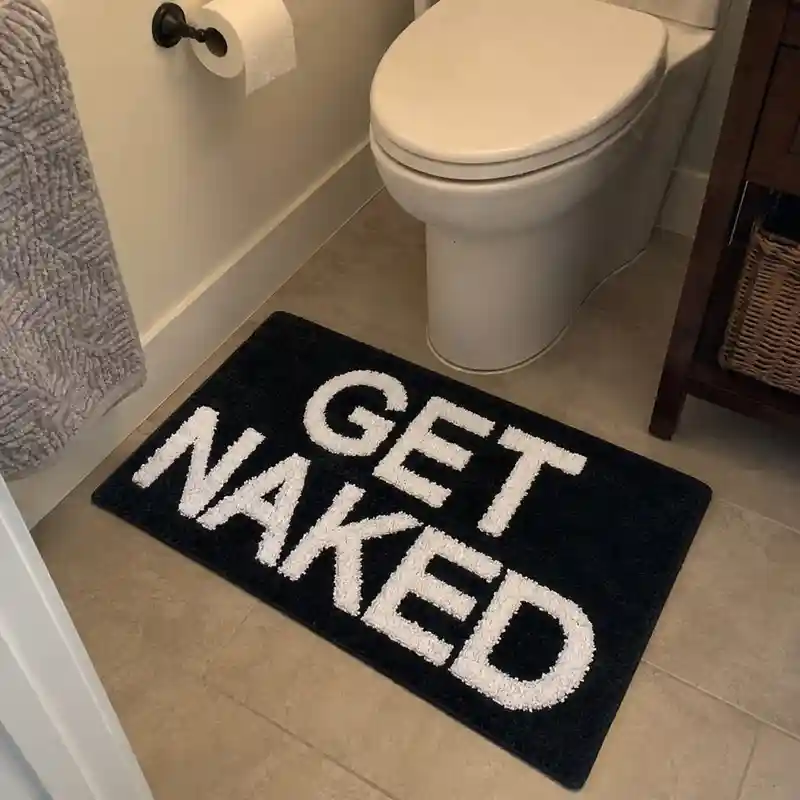 "Get Naked" Bathroom Mat