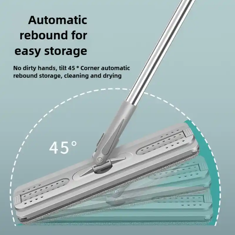 Self-Wringing Flat Mop with Bucket – Wet & Dry Floor Cleaning Set