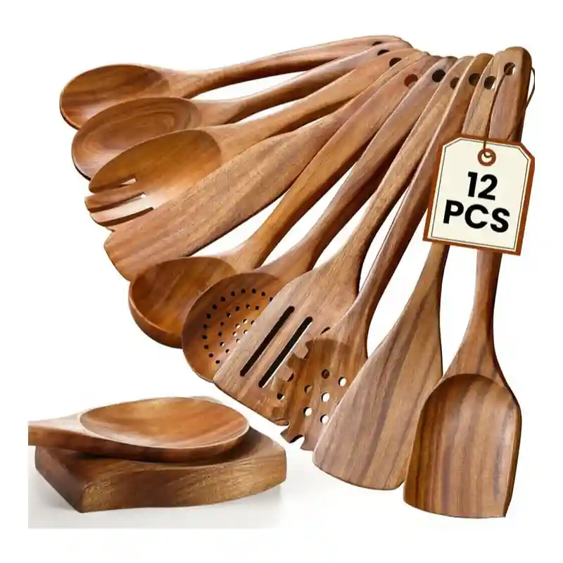 Acacia Wood Kitchen Utensil Set