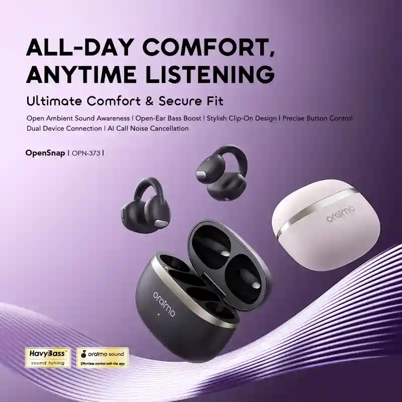 Oraimo OpenSnap Open-Ear Clip-On Earbuds OPN-373
