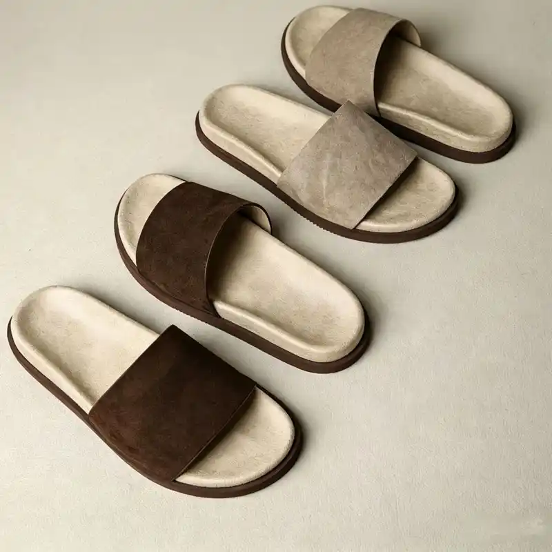 Men's Suede Slide Sandals