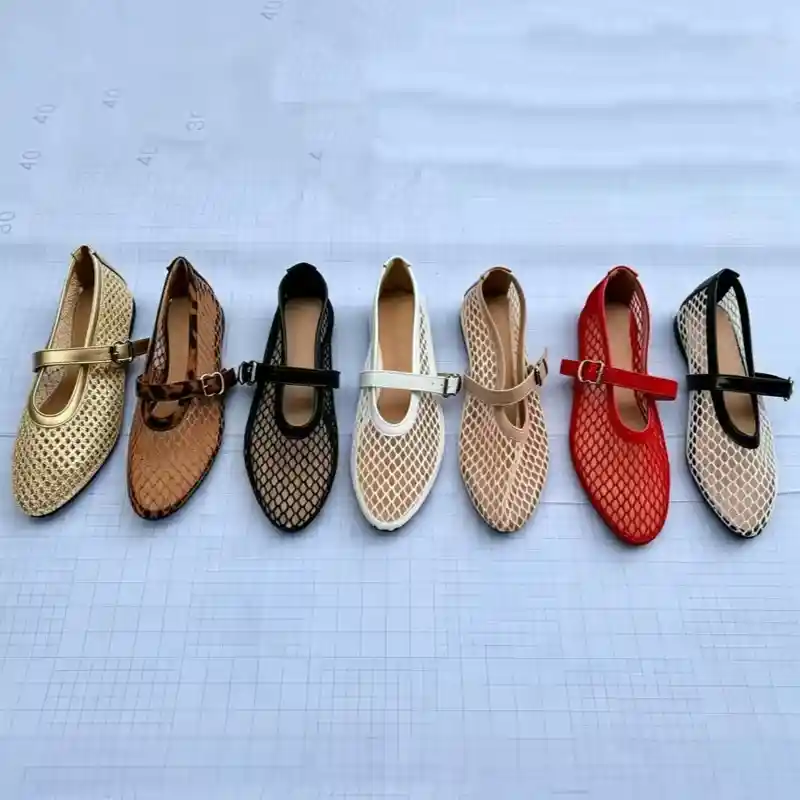 Women's Breathable Mesh Mary Jane Flat Shoes