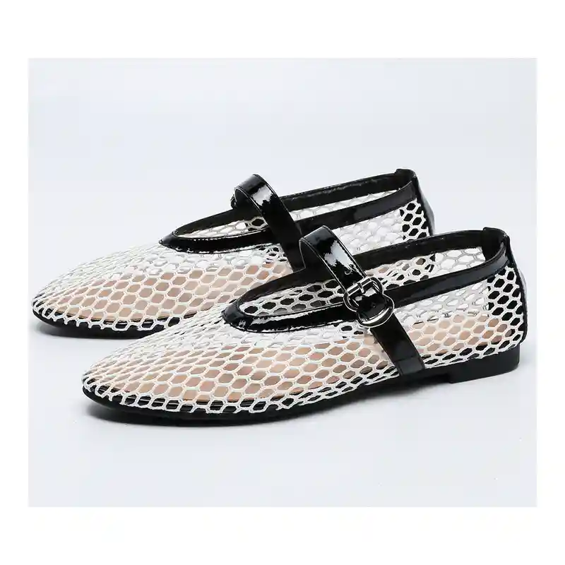 Women's Breathable Mesh Mary Jane Flat Shoes