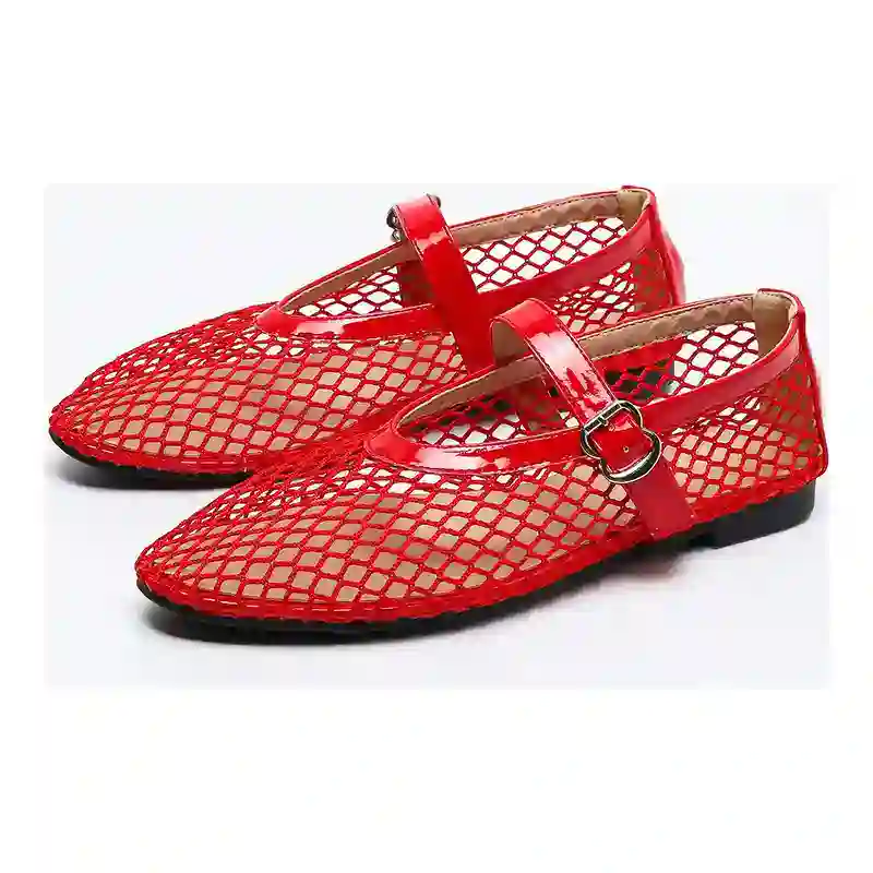 Women's Breathable Mesh Mary Jane Flat Shoes