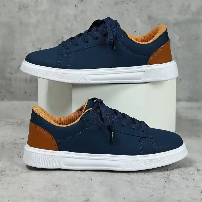 Unisex PU Leather Low-Top Sneakers
