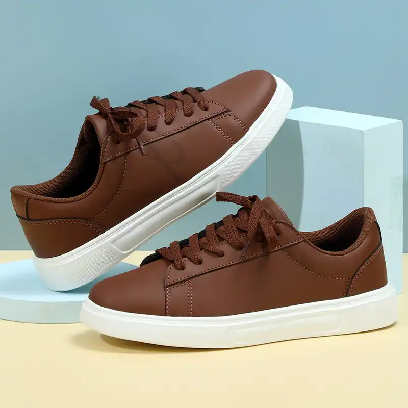 Unisex PU Leather Low-Top Sneakers