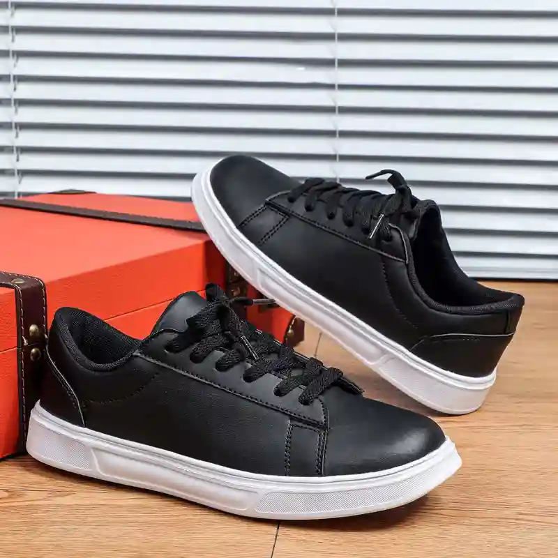 Unisex PU Leather Low-Top Sneakers