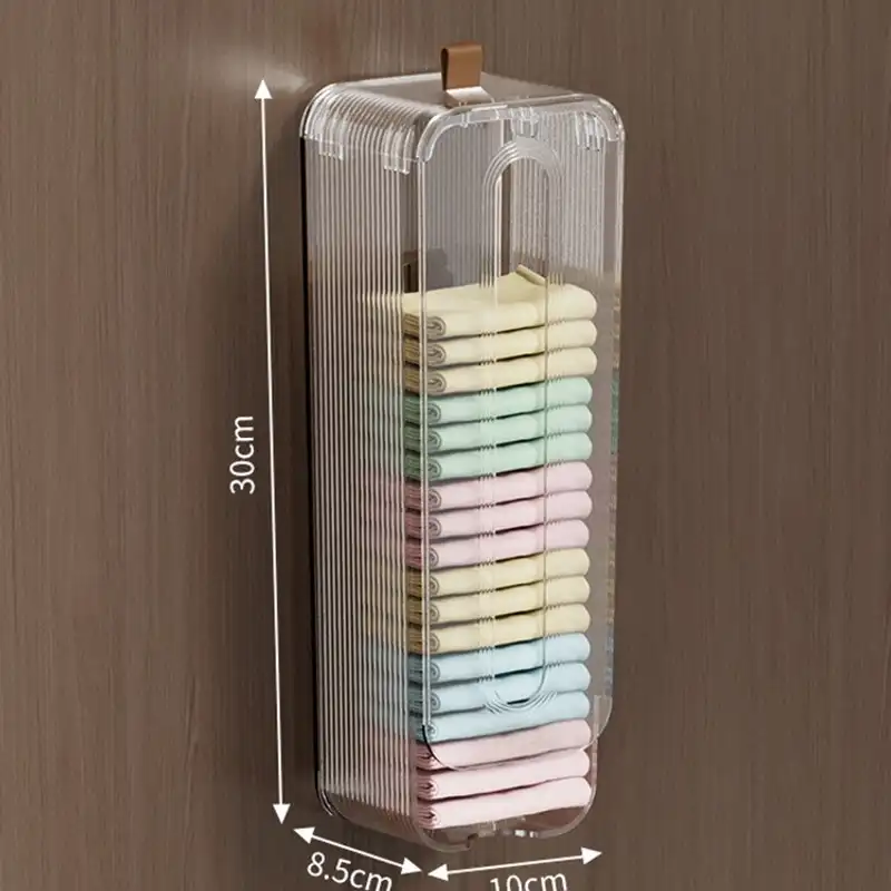 Wall-Mounted Underwear & Sock Storage Box with Lid
