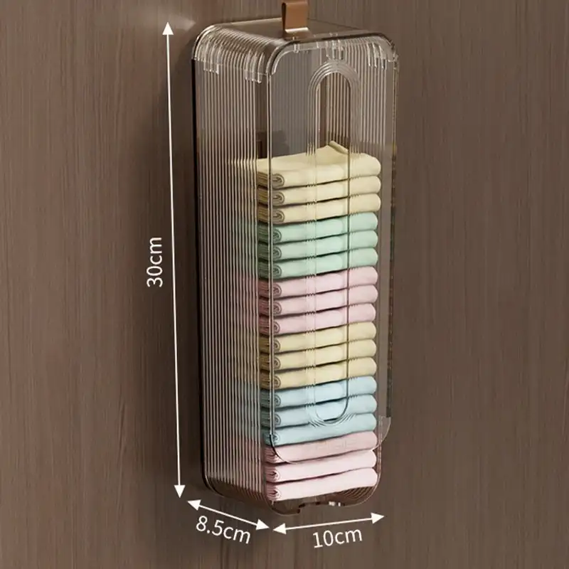 Wall-Mounted Underwear & Sock Storage Box with Lid