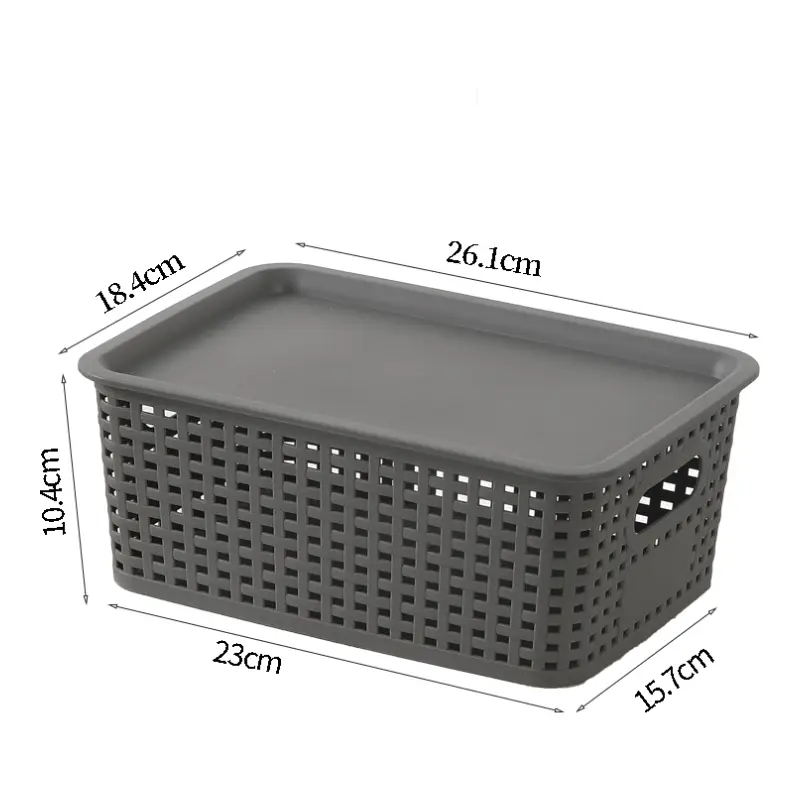 Stackable Woven Plastic Storage Basket