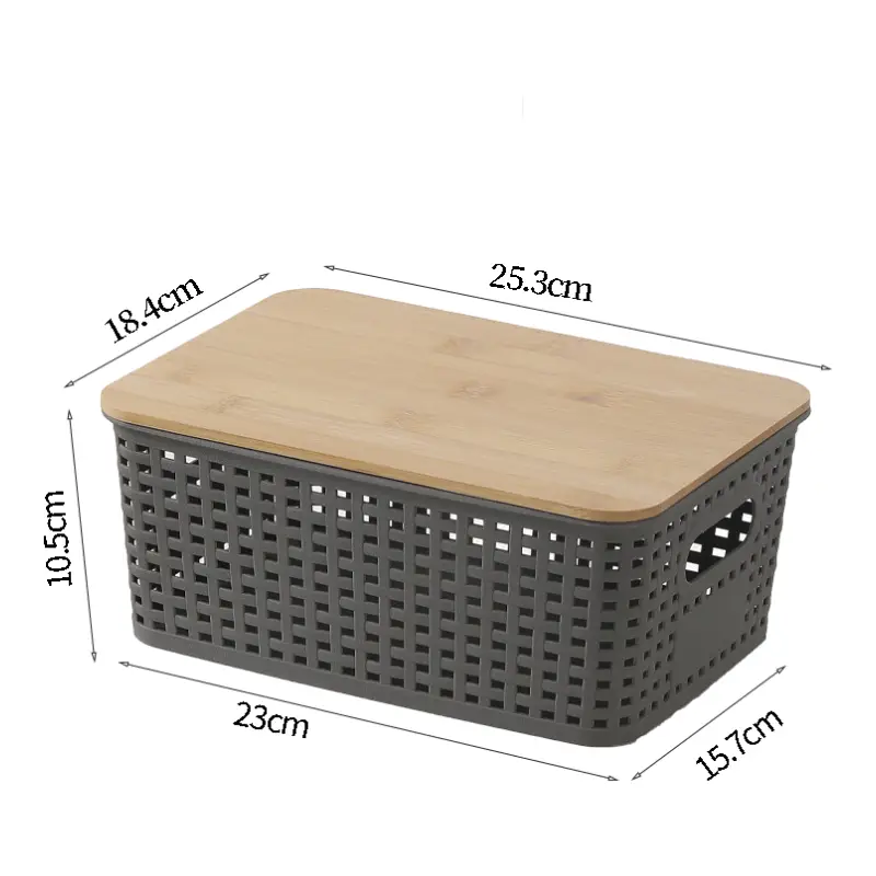 Stackable Woven Plastic Storage Basket