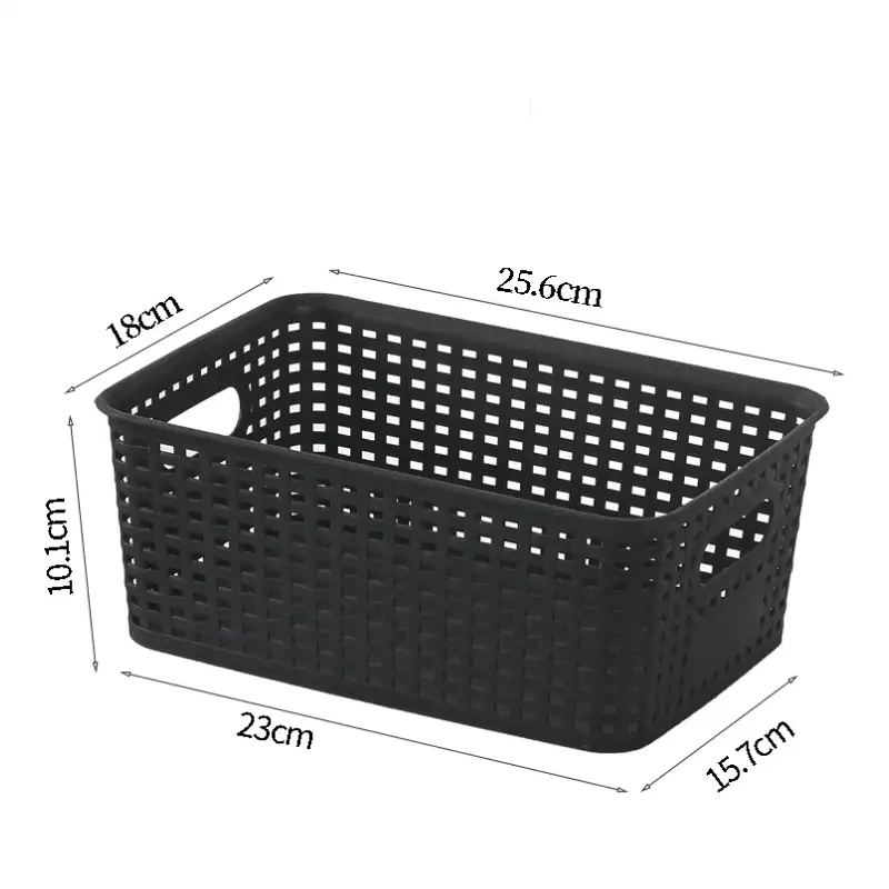 Stackable Woven Plastic Storage Basket