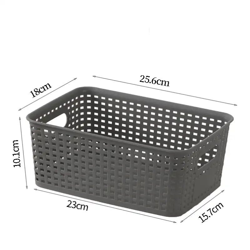 Stackable Woven Plastic Storage Basket
